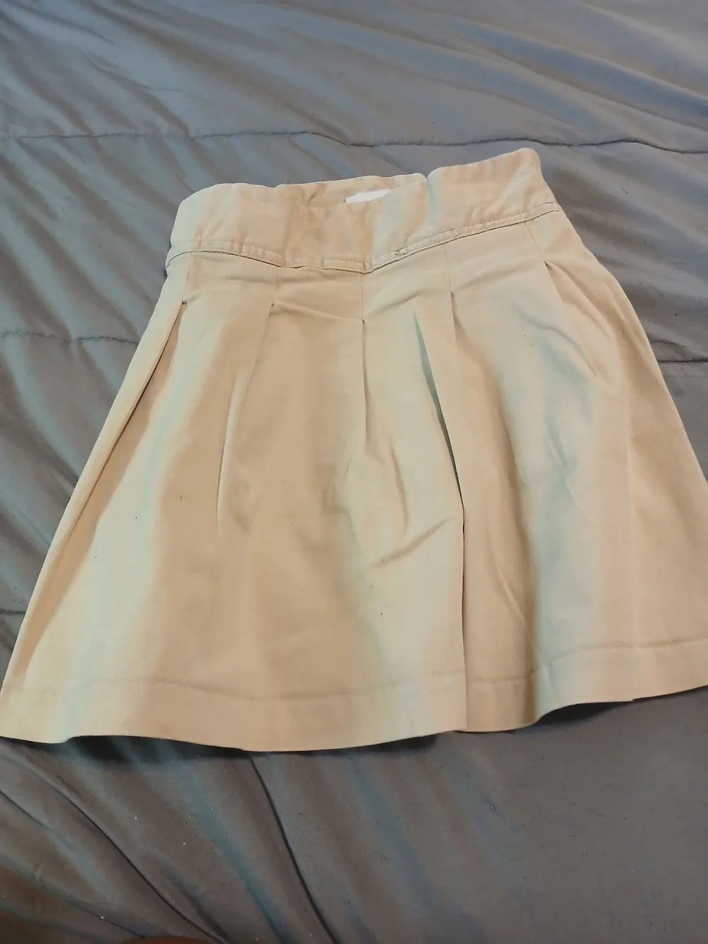 The Children's Place Girls' Khaki Uniform Pleated Skort Sz 10 - 97% Cotton